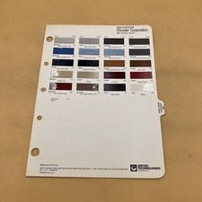 1984 ‘84 Chrysler and Dodge Trucks Exterior Color Paint Chips Sample United Tech
