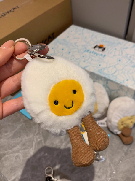 NWT Jellycat Amuseable Happy Boiled Egg Bag Charm