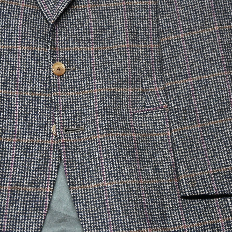 Chaqueta Blazer Abrigo Deportivo De Colección Austin Gris 40R Cabeza de Uñas Tweed Lana Hecha en EE. UU. Para Hombres Foto 3 de 4