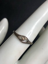 4440 Vintage Patina Sterling silver 925 minimalist snake head ring sz 6