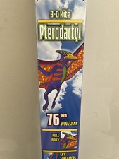 Pterodactyl Dinosaur 3-D Kite 76" Wingspan Full Body Streamer Ripstop Fabric NEW