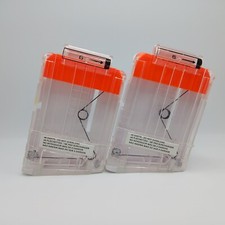 Nerf N-Strike 6 Dart Ammo Clip Magazine Clear White Accustrike Lot of 2