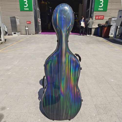 Liyin Cello Case 4/4 Cello Case Carbon fiber Cello Hard Case-Colorful#027 - Picture 1 of 7