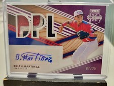 Brian Martinez DPL Patch Purple 7/25 2020 Panini Elite Extra Edition Auto