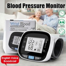Automatic Digital Wrist Blood Pressure Monitor Heart Rate LCD Screen With Voice