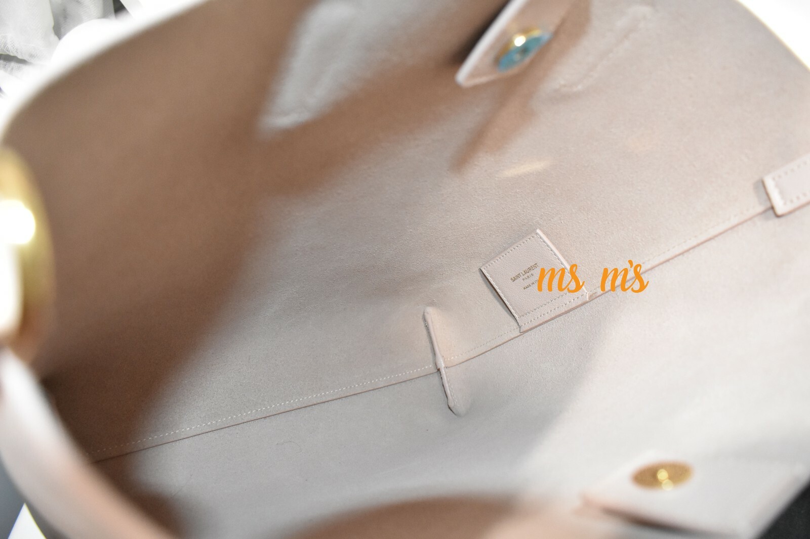 Borsa a tracolla nuova con etichette Saint Laurent YSL rosa chiaro in pelle giocattolo shopping tote
