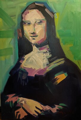 * ~ * S A L E * ~ *              LARGE & UNIQUE!!  36x24 MONA LISA JOSE TRUJILLO