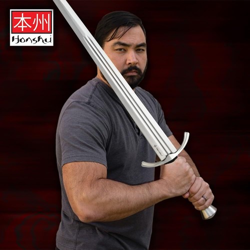 Honshu Single-Handed Broadsword | 1060 Carbon Steel Blade | Black TPR Handle - Picture 6 of 6