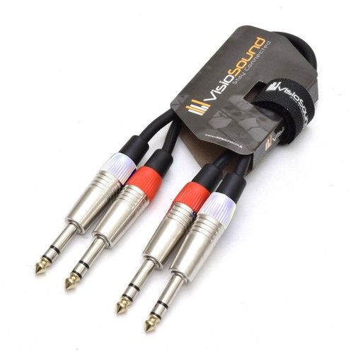 2 x 6,35 mm 1/4" Stereo TRS Jack Balanced Twin Lead/Signal Audio Patchkabel - Bild 5 von 19