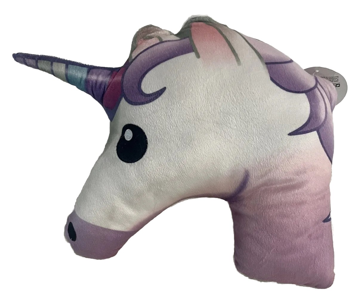 Unicorn Head White Purple Pink Plush Pillow Bed Decor 12