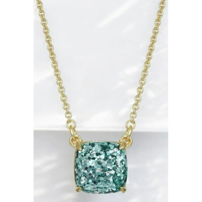 Kate Spade New York Cause A Stir Mini Pendant Necklace in Turquoise