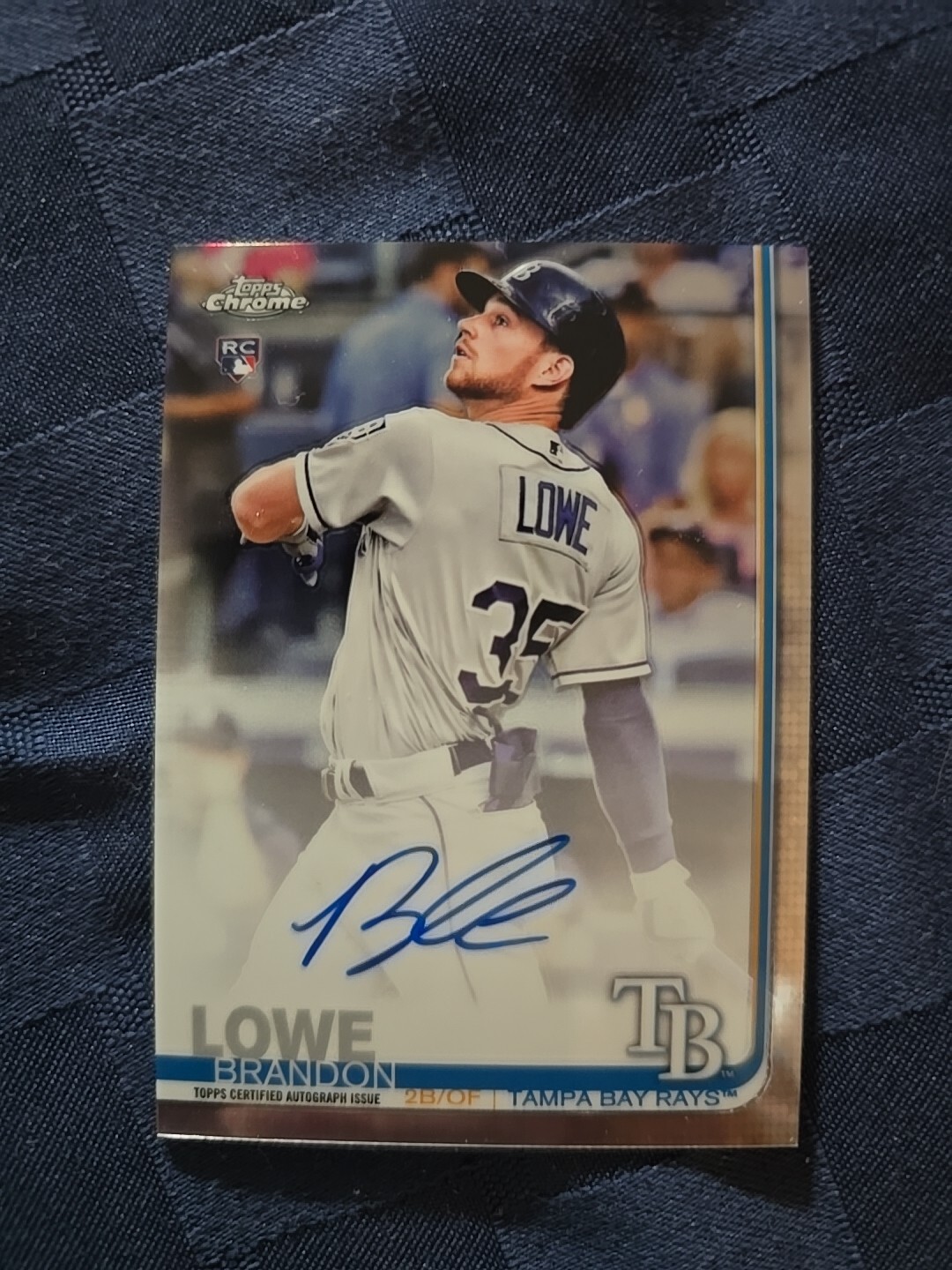 2019 Topps Chrome  Brandon Lowe #RA-BL Rookie Autograph Card