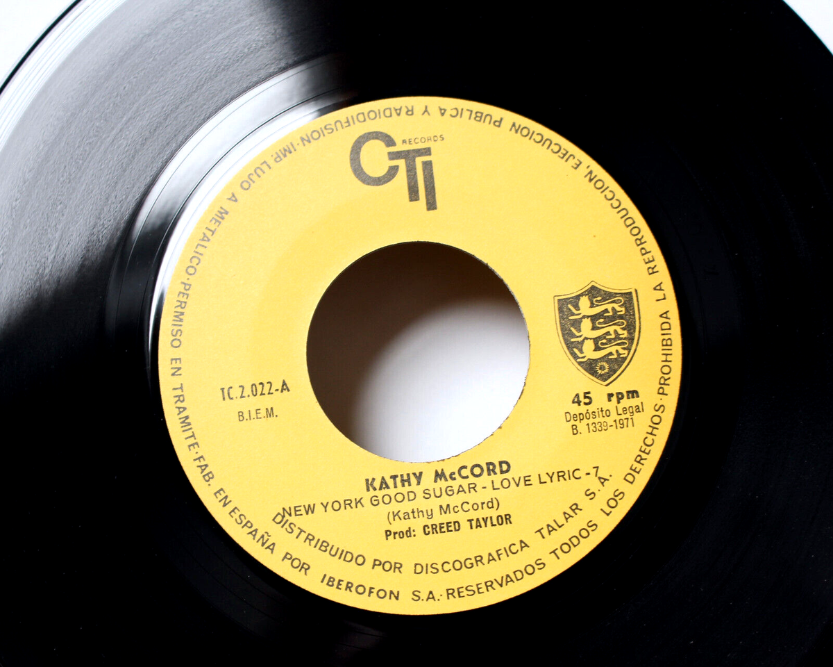 VERY RARE 1971 KATHY McCORD NEW YORK GOOD SUGAR 7 INCH VINYL | eBay