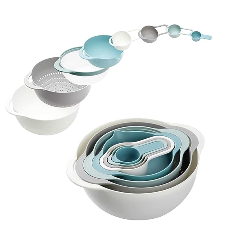 Mixing Bowl Set Including Measuring Cups,Colander,Sifter,Bowl,Great