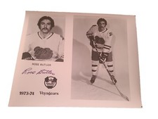 1973 ROSS BUTLER AHL AUTOGRAPH PHOTO NOVA SCOTIA VOYAGEURS NHL HALIFAX WHL OHA 