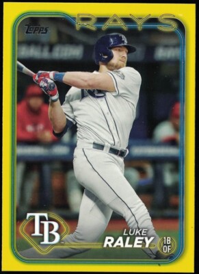 2024 Topps Series 1 Hanger Exclusive Yellow #181 Luke Raley Tampa Bay ...