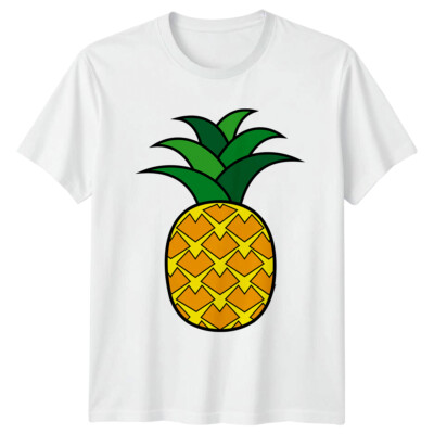 Ananas Früchte Essen Herren T-Shirt Damen Tee Grafik Unisex Oberteil
