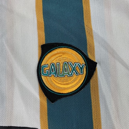 Vintage 90s Nike Los Angeles LA Galaxy MLS Striped Soccer Jersey Mens XL X-Large - Picture 10 of 13