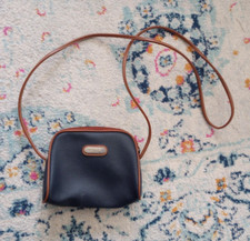 Borsa a tracolla ESPRIT blu navy vintage anni 80 90 borsa piccola teen costume prop