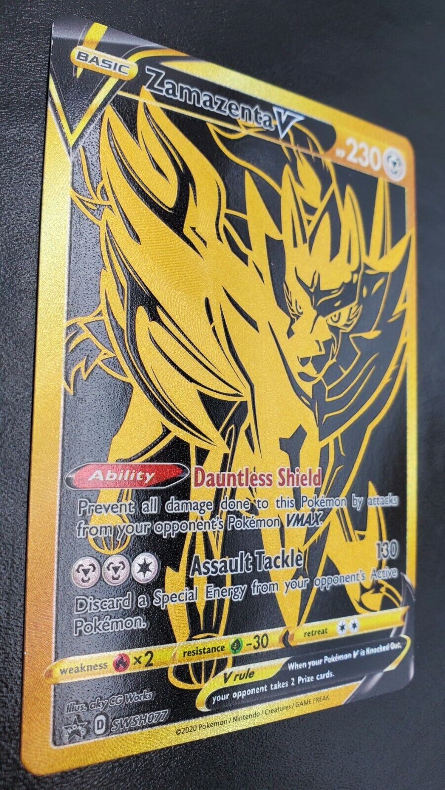 Pokemon - Sword & Shield Promo #SWSH077 Zamazenta V [Gold Promo Rare]