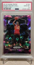 2019 Panini Prizm DONOVAN MITCHELL Purple Ice Prizm /149 PSA 10 GEM MINT POP 4