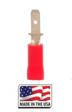 (100 pcs) 22-18 AWG 110 SPADE VINYL QUICK DISCONNECT MALE CONNECTOR TERMINAL