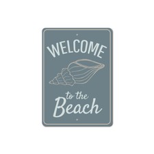 Welcome To The Beach Sign, Beach Welcome Sign, Beach Condo Aluminum Metal Sign