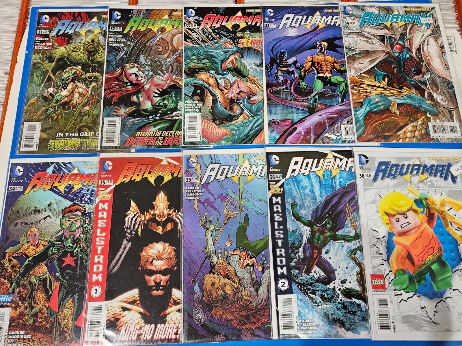 Aquaman New 52 DC Comic lot of 10 - 31 32 33 34 35 36 + Variants | eBay