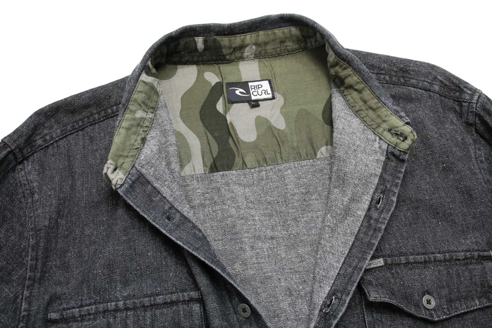 Rip Curl The Denim L/S Shirt Herren Große Brust Taschen Geknöpft - Bild 4 von 4