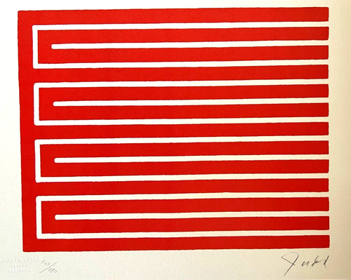 Donald Judd Litografía COA Original Firmada Numerada Timbre (180 Ex) - Imagen 2 de 10