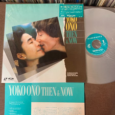 YOKO ONO Then  Now JAPAN Laser Disc LD VALP-3258 STICKER-OBI  INSERT J. Lennon