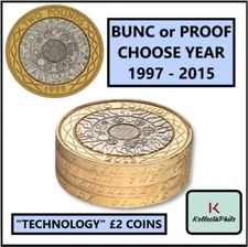 £2 Two Pound Coins Technology 1997 - 2015 +2022 Brilliant Uncirculated or Proof