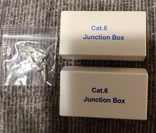 2 Pc CAT5 CAT.6 110  Krone Type UTP Junction Box, White, WP-720 w Scr  Tape