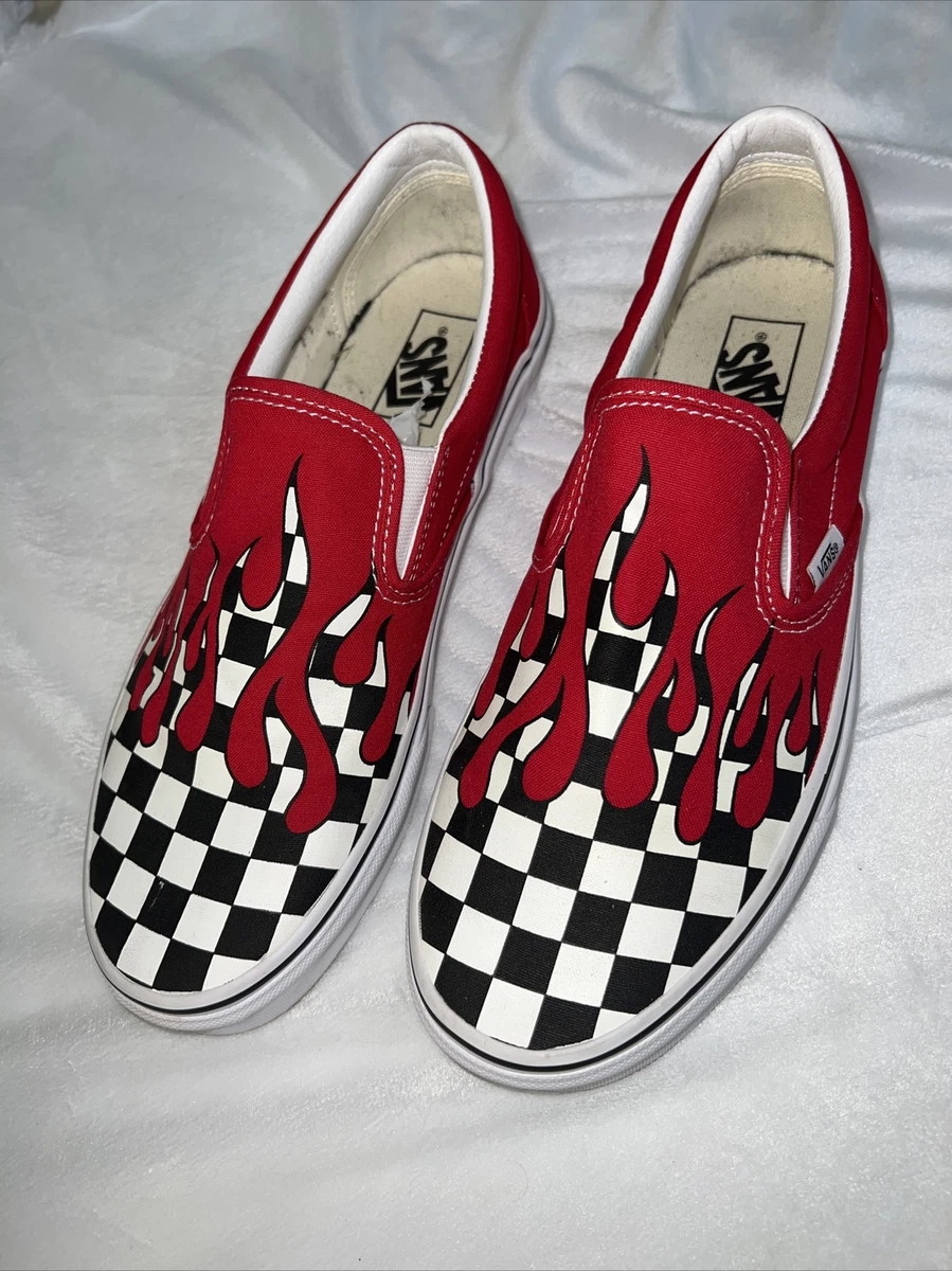 vans checkered flames