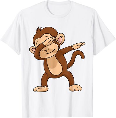 Monkey Happy Funny Cool Present Gift Nice Cute Animal Unisex T-Shirt