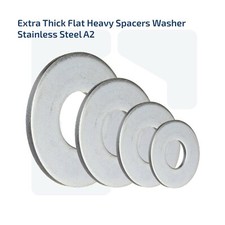 EXTRA THICK FLAT WASHERS SPACERS A2 STAINLESS STEEL M3 M4 M5 M10 M14 M16 M20 40