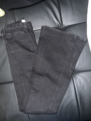 NEW Topshop Moto Jamie Black High Rise flare  Jeans Size 25/30L