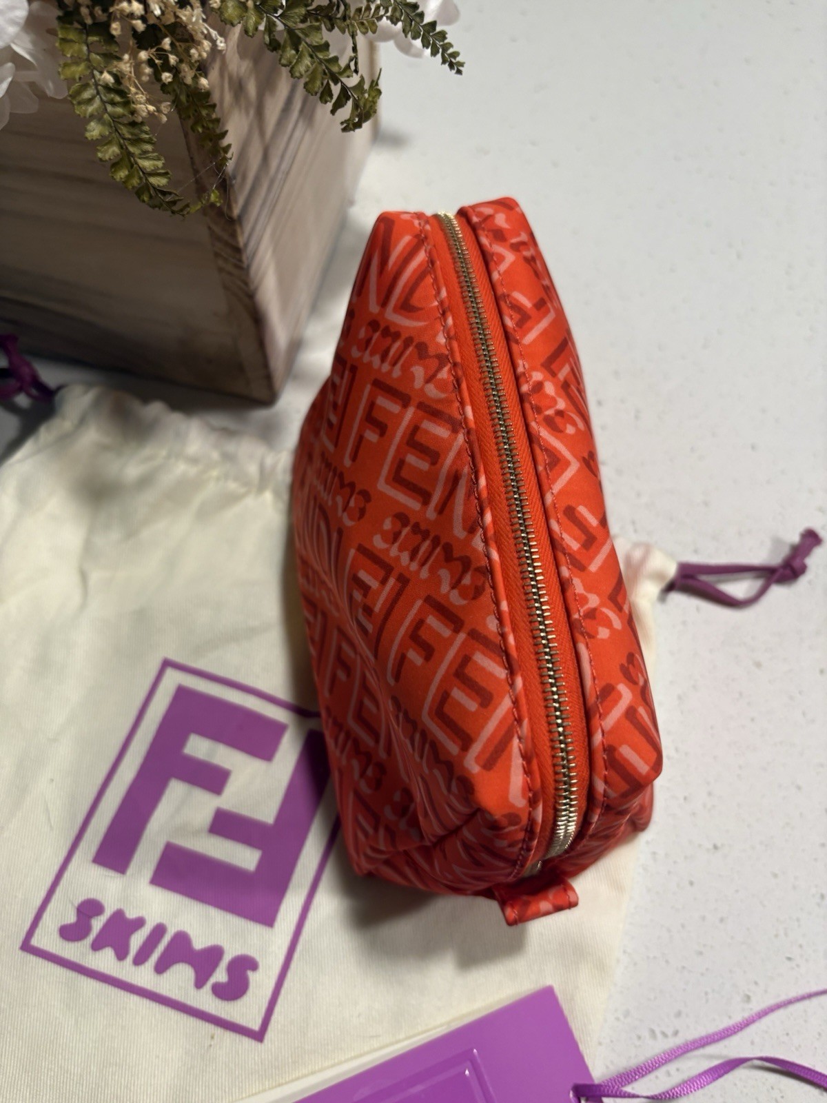 Fendi x Skims Nylon Tulipano Small Beauty Pouch Clutch image 7