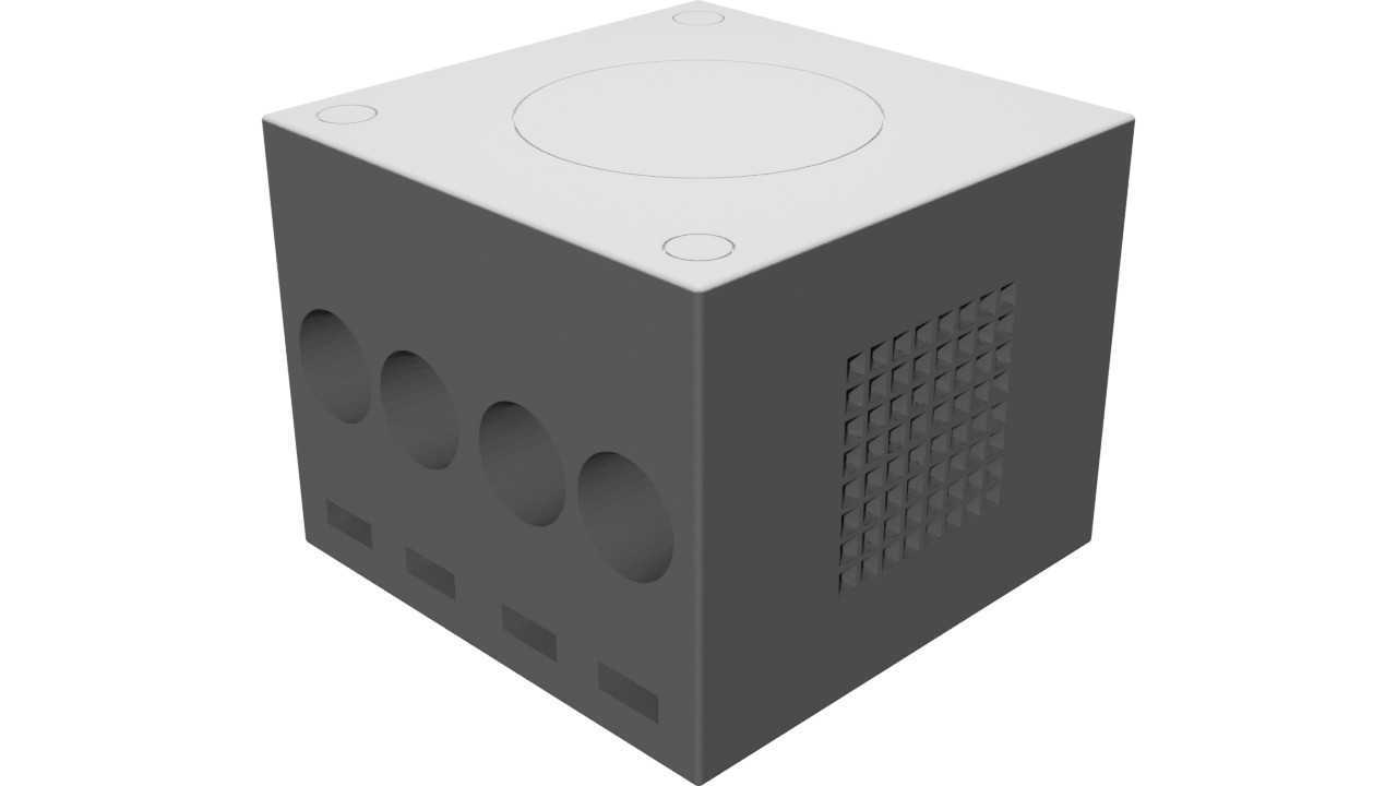 Portapenne Gamecube 3D Artigianale | Organizer USB per Scrivania Ordinata