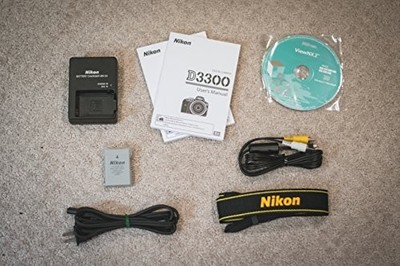 Nikon D D3300 24.2MP Digital SLR Camera - Black (Body Only) for