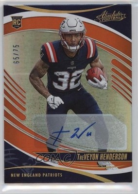 2025 Panini Absolute Rookies /75 TreVeyon Henderson #188 Rookie Auto RC c5b