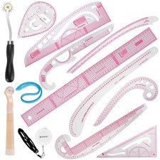 13PCS Styling Sewing French Curve Ruler Set, Dress Makers Rulers Clear Sewing...