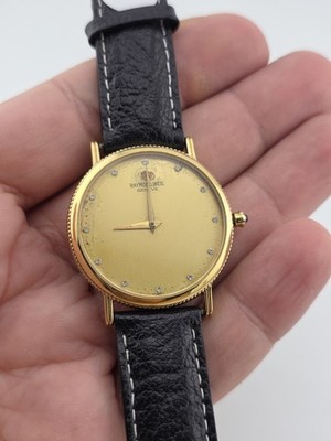 Vintage Raymond Weil Geneva 5536 18k Gold Electroplated Quartz