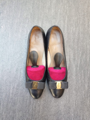 SALVATORE FERRAGAMO Ballerinas Schuhe 9 / 39 39,5 schwarz sehr gut Absatz 4 cm