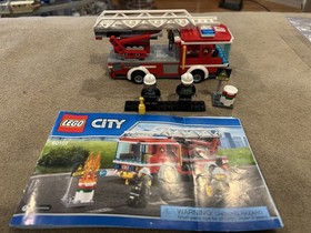 LEGO City-60107 &ldquo;Ladder Truck&rdquo; & 60003 &ldquo;Fire Emergency&rdquo; 100% Complete! Free Ship