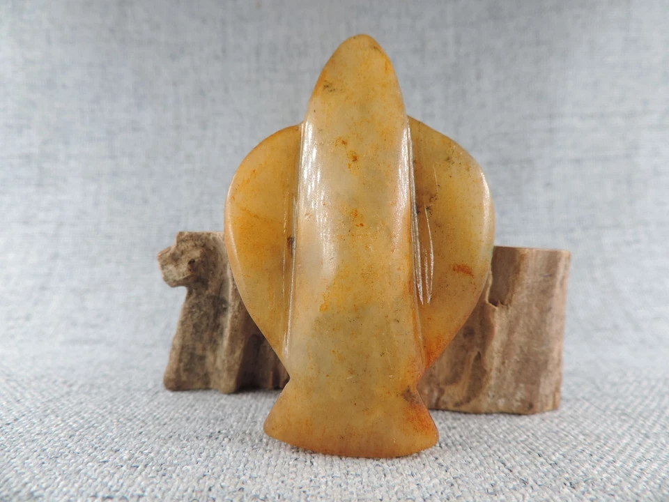 Pingente de estátua de águia esculpido em hnad antigo chinês hetian jade escultura manual - Imagem 2 de 4