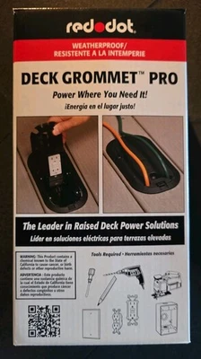 Red Dot Deck Grommet Pro - versteckte Steckdosenbox für Terrassendielen - Strom wo Sie brauchen - Bild 1 von 4