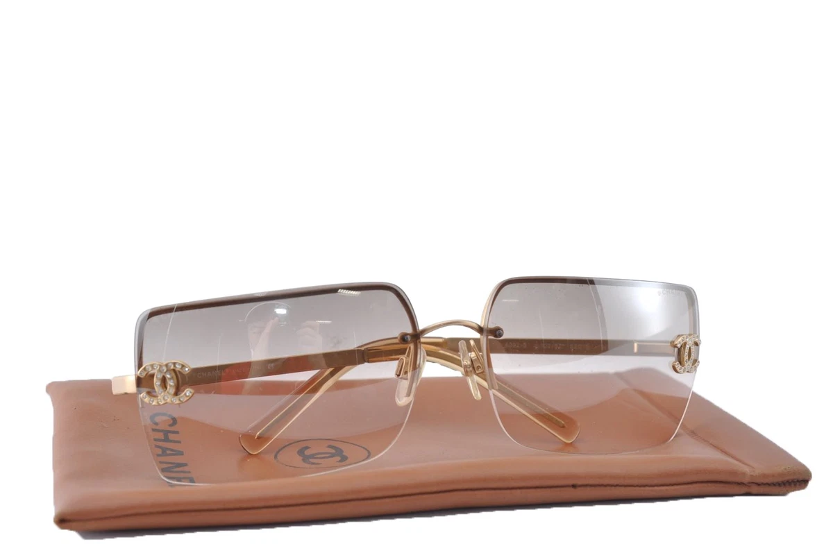 CHANEL 5118 c. 502/13 Sunglasses Coco Mark Tortoise Gold Aftermarket Lenses 63mm CHANEL Sunglasses: Rectangle Sunglasses, acetate — Fashion  main image 2
