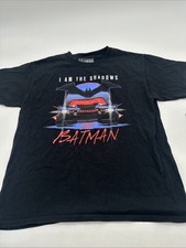 Batman T-Shirt Youth Boy Medium Graphic Print Logo Black .. 28247