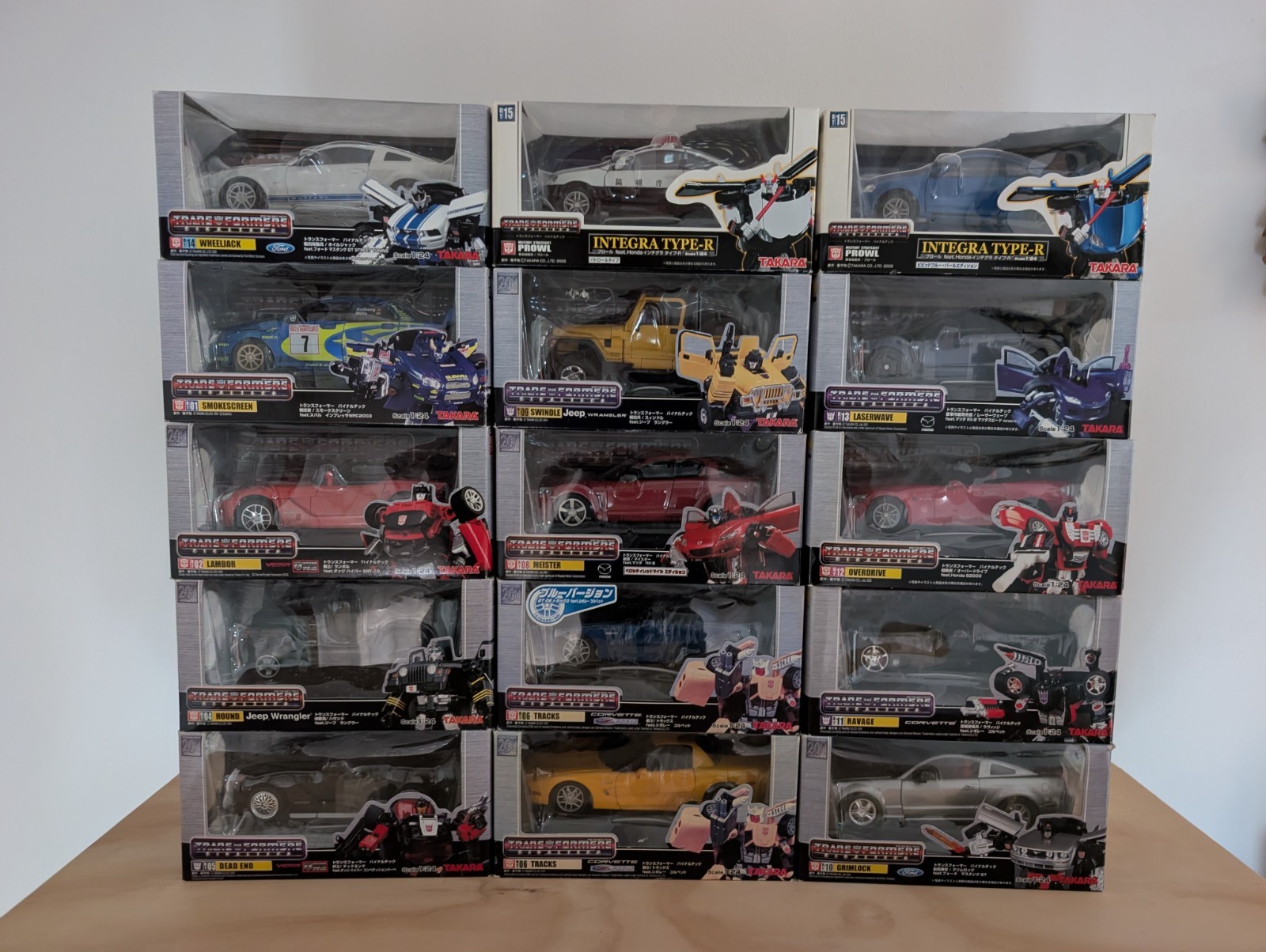 Transformers G1 Binaltech Collezione di 15 Pezzi Scala 1:24